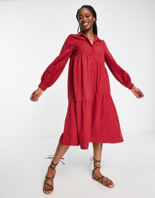 Lola May smock shirt midi dress