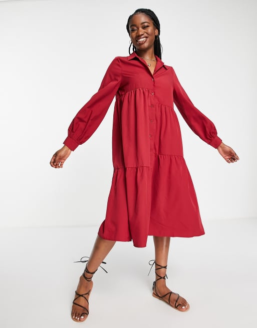 Lola May smock shirt midi dress | ASOS