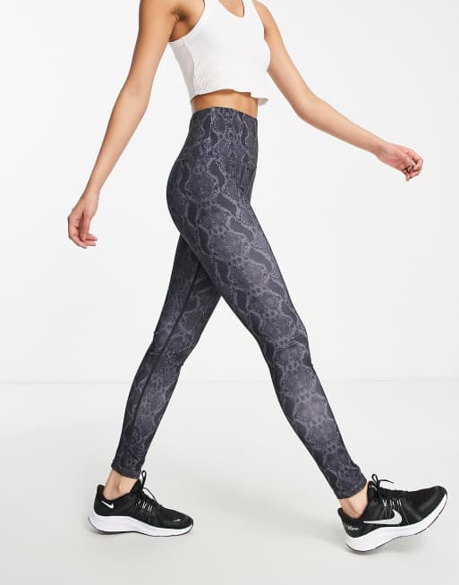 High waisted snake hot sale print leggings