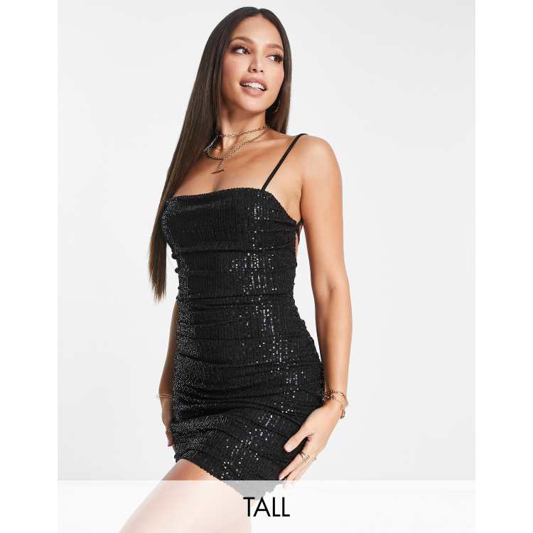 Sequin strappy back bodycon dress sale