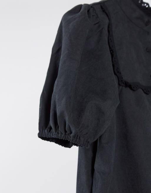 Lola May - Vestito grembiule con maniche a sbuffo , 3 di 4