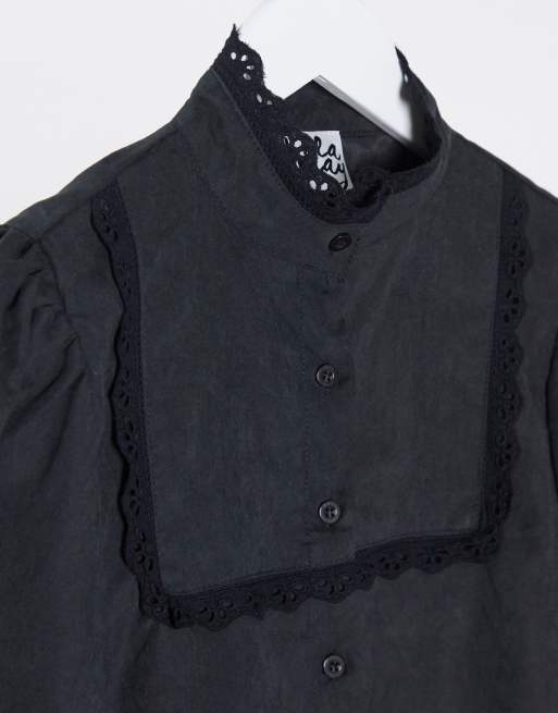 Lola May - Vestito grembiule con maniche a sbuffo , 4 di 4