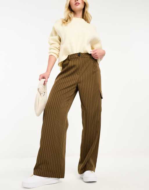 Lola May wide leg pants in brown 