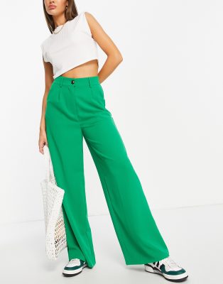 Lola May Plus wide leg pants in bright green