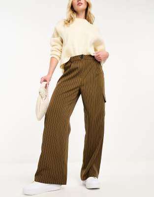 Lola May wide leg trouser in brown | ASOS