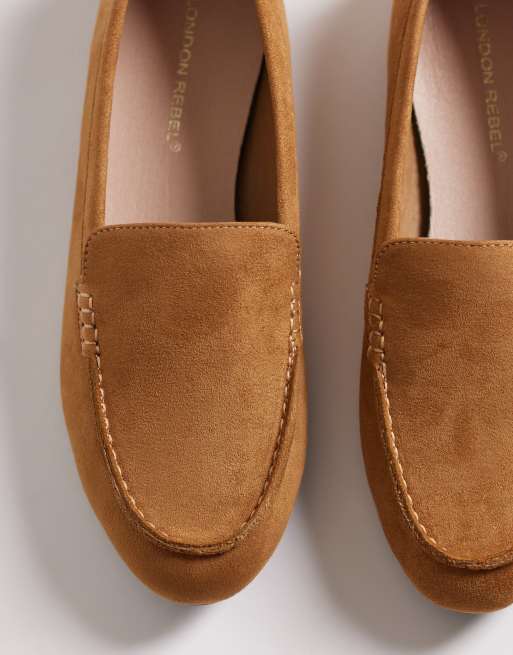 Londn Rebel Wide Fit  Bailey loafer in black tan micro , 2 of 4