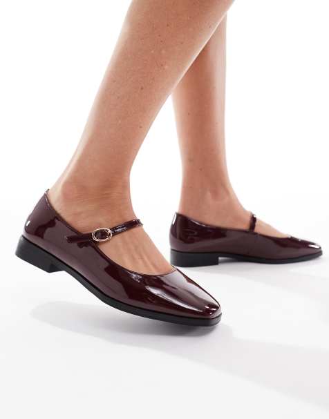London Rebel Abigal mary jane in patent burgundy - view 1