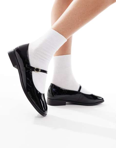 London Rebel Abigal mary jane shoes in patent black - view 1