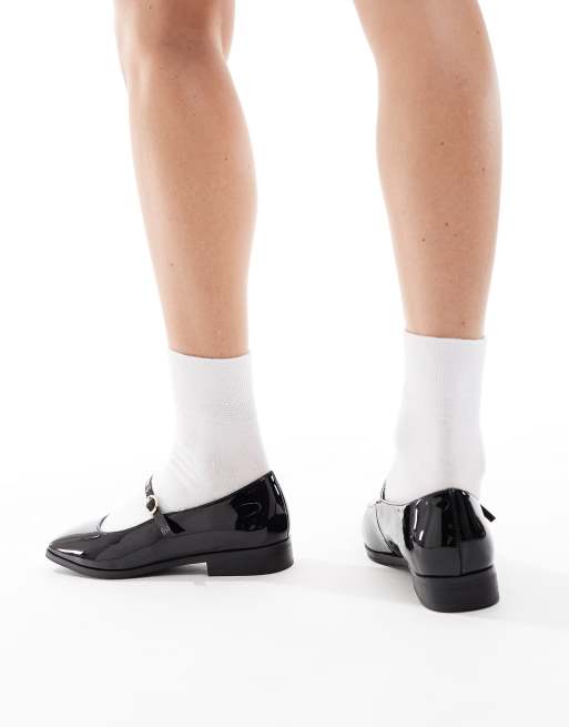 London Rebel Abigal mary jane shoes in patent black