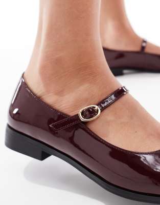 London Rebel Abigal Mary Jane Shoes In Red