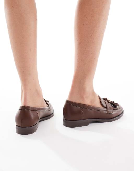 London Rebel - Amelia - Mocassins à bride et pampilles - Marron, 3 de 4
