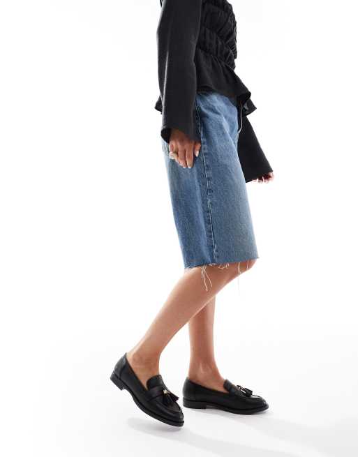 London Rebel – Amelia – Penny-Loafer in Schwarz mit Quaste, 2 von 4