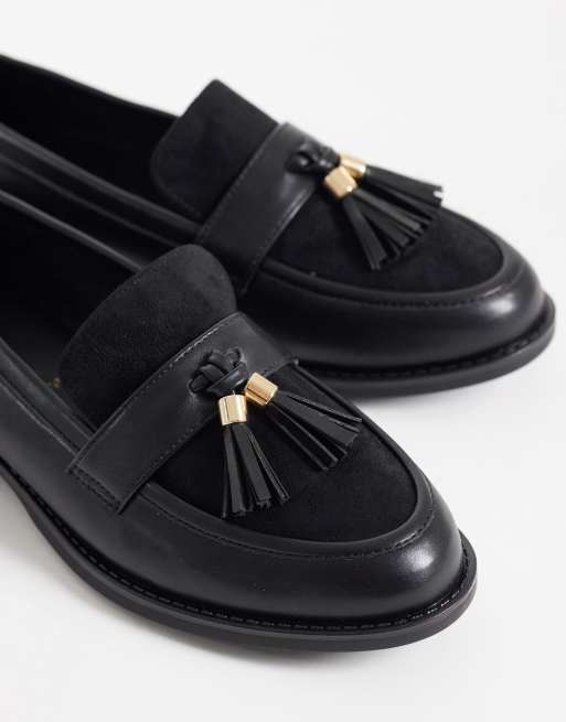 London Rebel - Amelia - Sorte penny-loafers med kvaster , 2 af 4