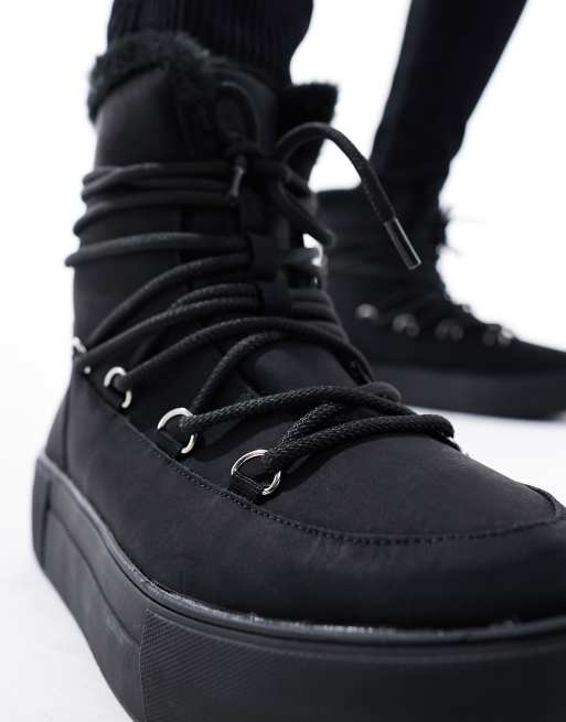London Rebel - Après-ski style chaussures de randonnée - Noir, 2 de 4