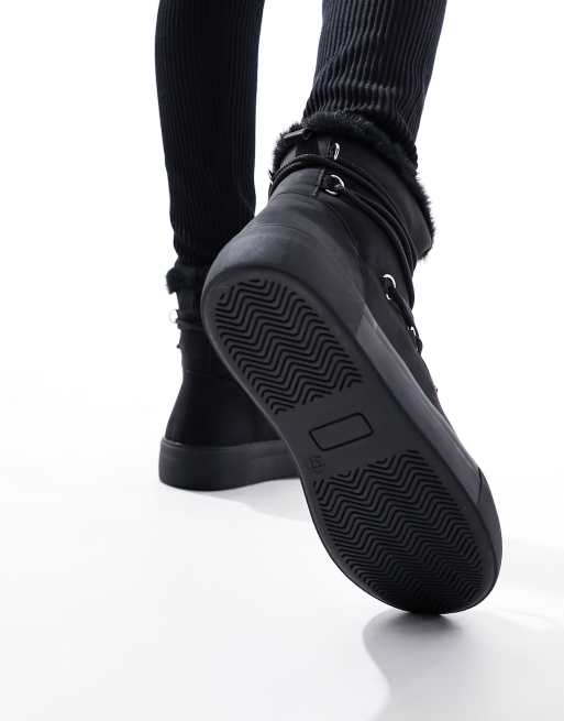 London Rebel - Après-ski style chaussures de randonnée - Noir, 4 de 4