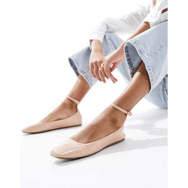 COVOYYAR Ballerine Donna Con Lacci E Cinturino Alla Caviglia - Tacco Piatto, Punta Quadrata, Motivo Floreale (Scegli La Tua Taglia Con Cura)