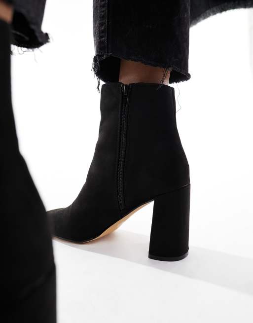 london rebel block heel ankle boots