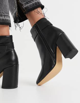 london rebel block heel ankle boots