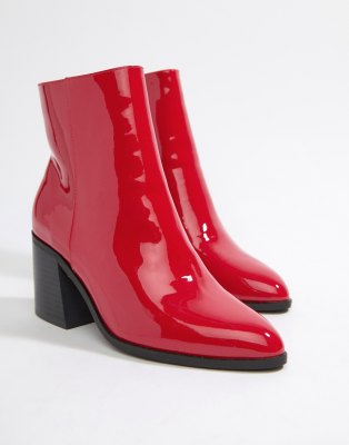 London rebel block 2024 heel ankle boots