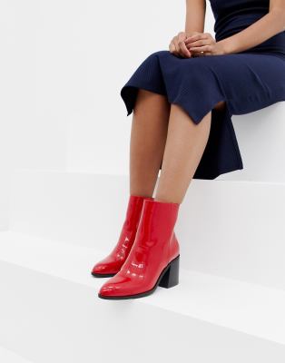 london rebel block heel ankle boots