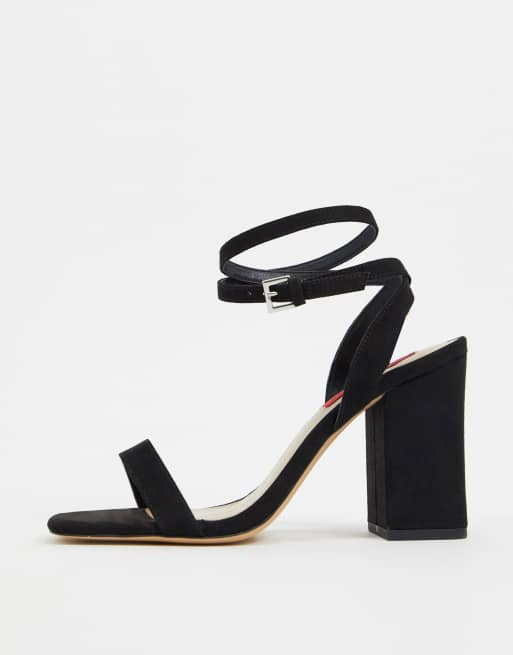 London rebel barely store there block heel sandal