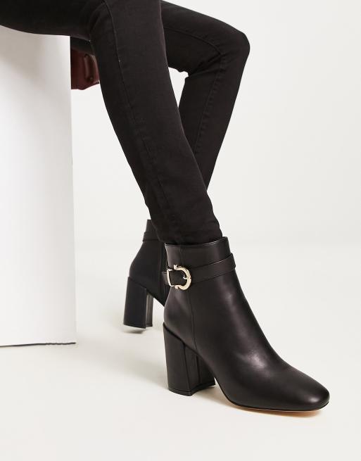 London Rebel Block Heeled Ankle Boots