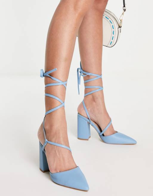 Asos blue heels best sale