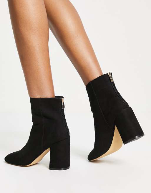 Womens ankle boots block on sale heel