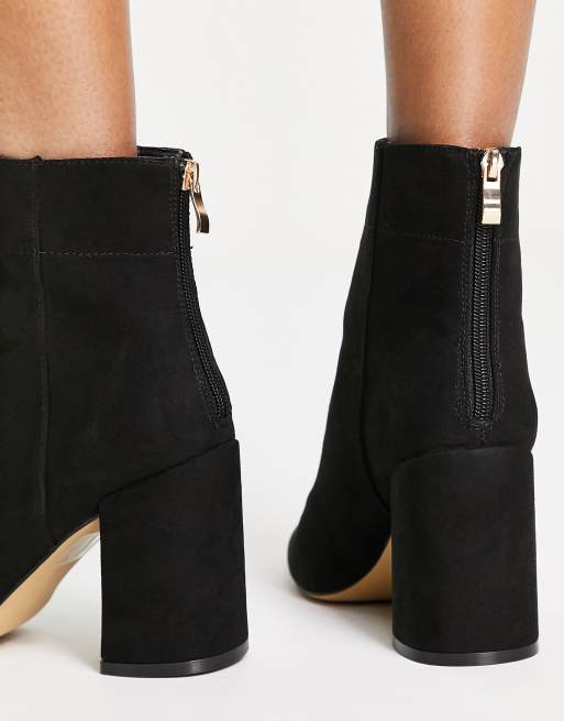 London Rebel Block Heeled Ankle Boots