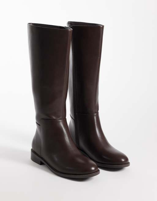 London Rebel - botas de montar refinadas Paloma en marrón, 2 de 4