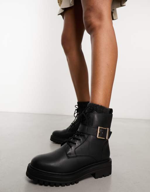 Bottes cheap cuir lacets