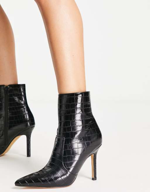 Bottines cheap noires croco