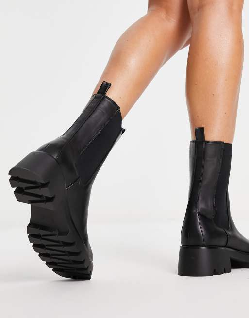 London Rebel - Bottines Chelsea à bout carré - Noir , 2 de 4