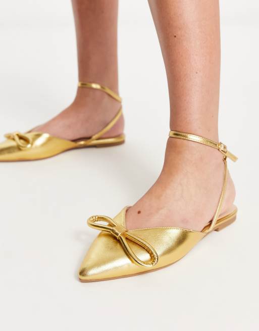 Yellow store gold flats