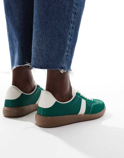 London Rebel – Cally – Gröna sneakers med gummisula, 4 av 5