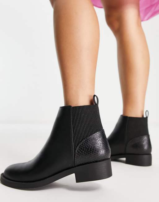 London rebel metal insert heel low heel chelsea boot on sale