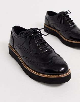 London Rebel chunky lace up brogue in 