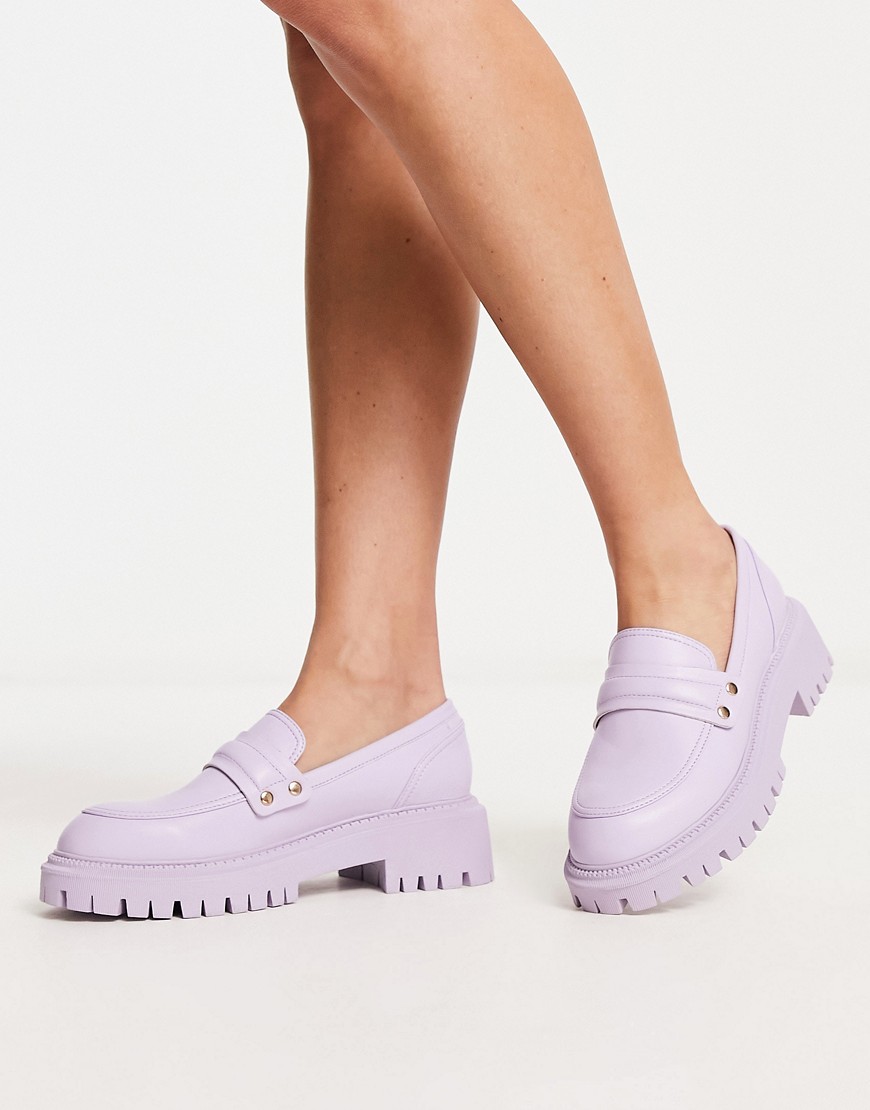 chunky loafers in lilac-Purple