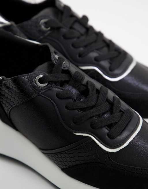 London Rebel chunky runner trainers in black , 3 of 4