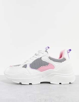 lilac chunky trainers