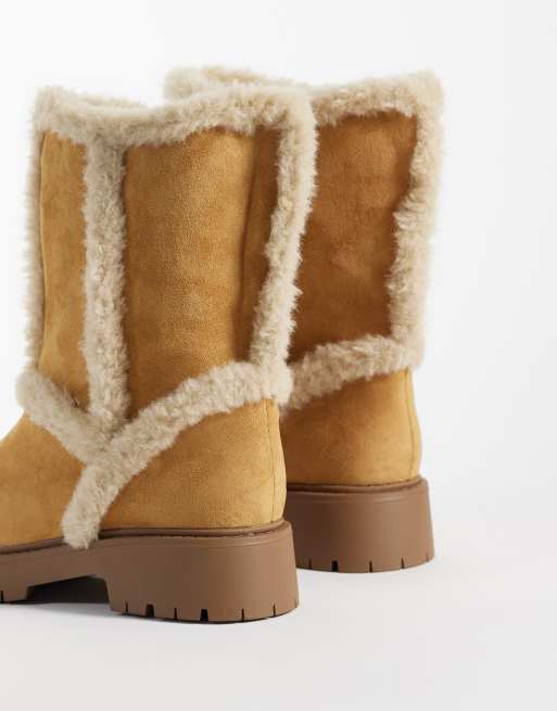 London Rebel cozy ankle boots in chestnut, 4 of 4