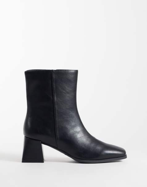 London Rebel Delta mid ankle boots in black - view 1