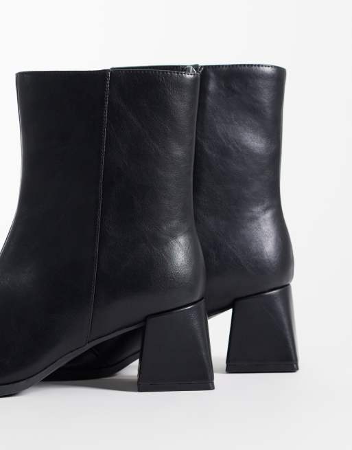 London Rebel Delta mid ankle boots in black, 4 of 4