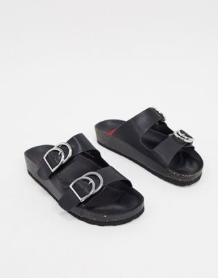 buckle footbed sandals