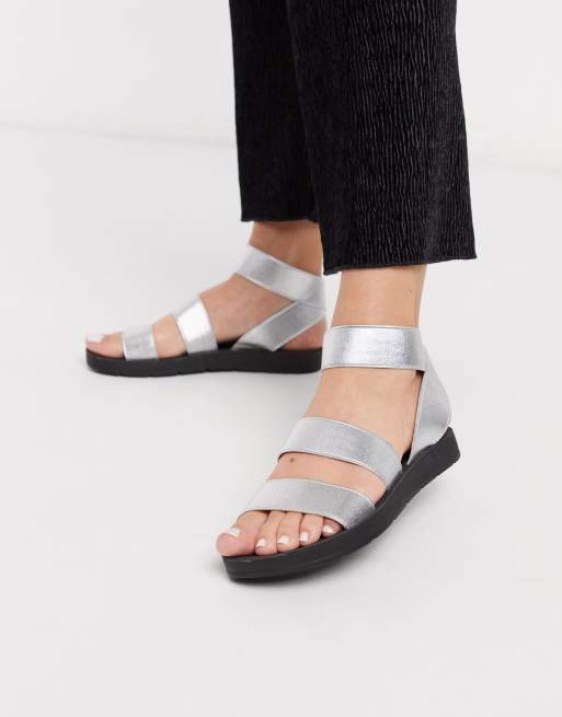 flat sandals with elastic straps