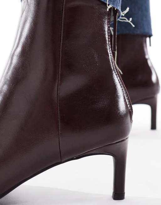 London Rebel - Ellie - Bottines à talon kitten - Bordeaux, 3 de 4