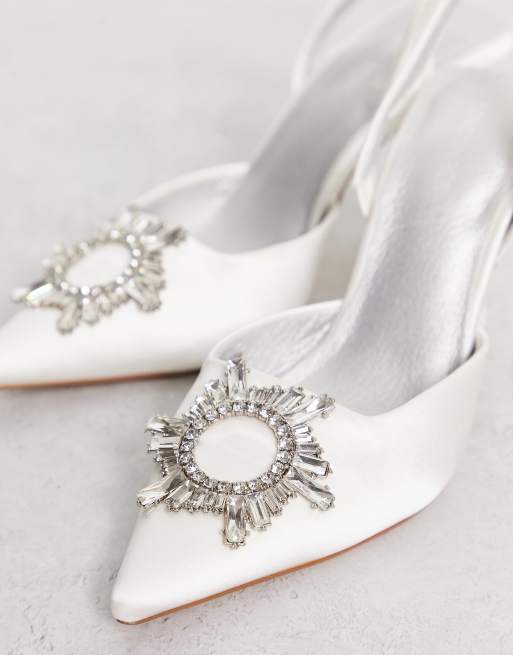 Ivory embellished wedding clearance shoes