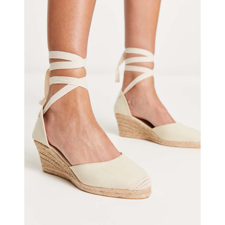 Cream sale espadrille wedges