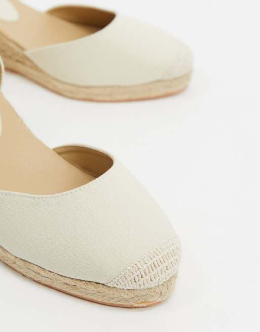 London Rebel - Espadrilles écru con zeppa, 3 di 4