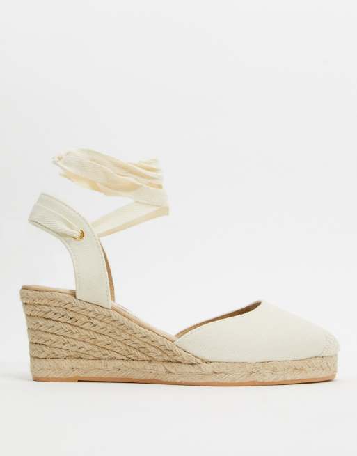 London Rebel – Espadrilles in Ecru mit Keilabsatz, 2 von 4